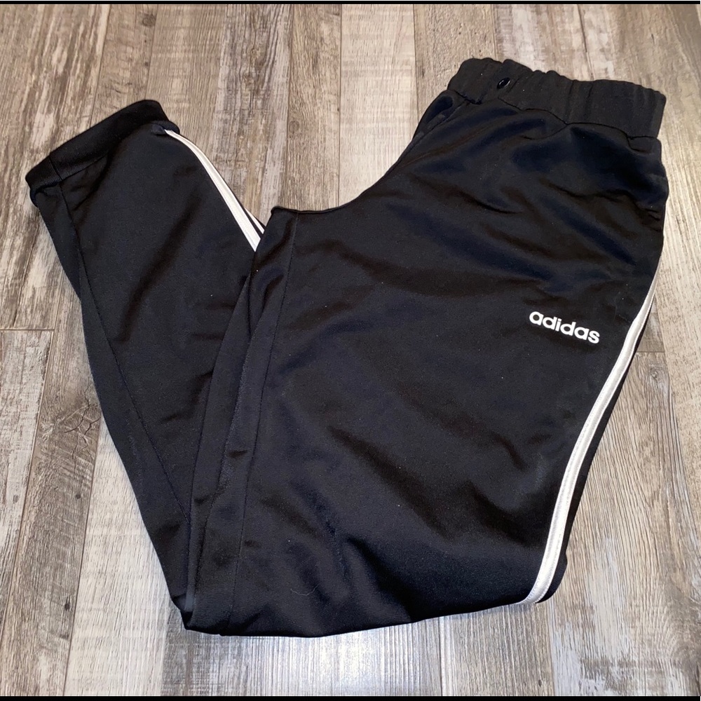 Adidas black white jogger sweatpants